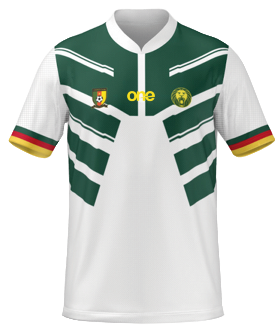 Official Cameroon FECAFOOT White Fan Wear Jersey