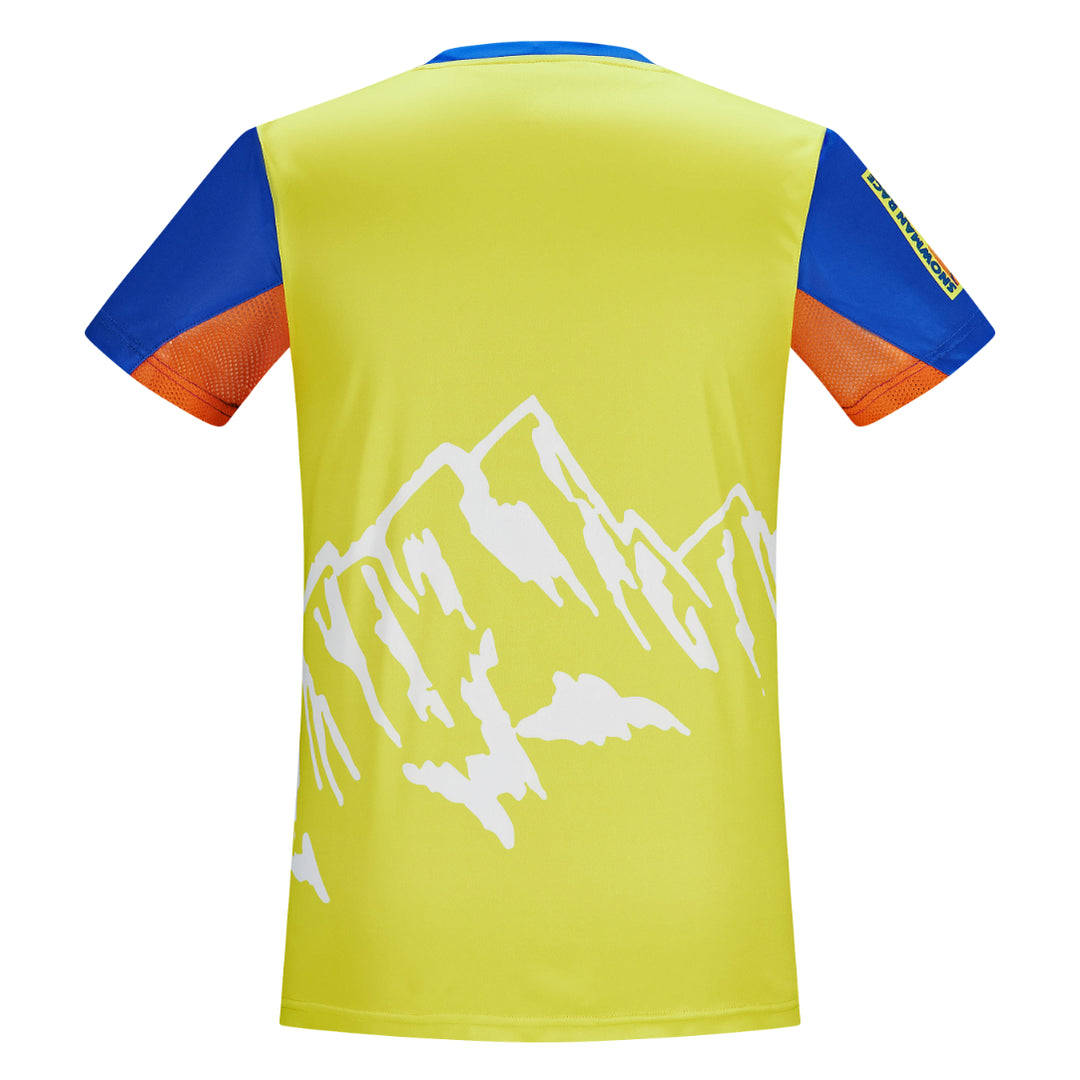 SNOWMAN RACE YELLOW SHORT SLEEVE T-SHIRT